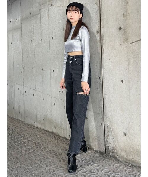 MURUA（ムルーア）の「メタリッククロップトニット（ニット/セーター・レディース・シルバー・FREE）」の16枚目の写真
