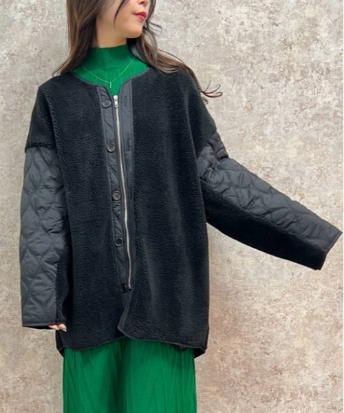 axes femme（アクシーズファム）の「ボア×キルティングジャケット 