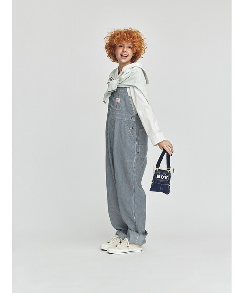 BEAMS BOY(ビームスボーイ)の「BEAMS BOY / オーバーオール プリントポーチ(ポーチ・レディース・オフホワイト・ONE SIZE)」の2枚目の写真