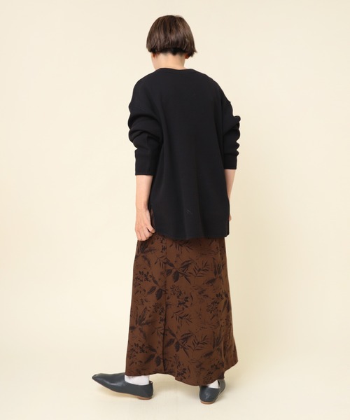 【グレーブルー】M2197 16/-ワッフルロングプルオーバー M2197 16/-ワッフルロングプルオーバー(M ブラック): トップス - RNA