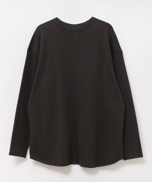 RNA-N（アールエヌエーエヌ）の「M2197 １６／－ワッフルロングプルオーバー（Tシャツ/カットソー・レディース・ブラック/ミント/グレイッシュブルー・MEDIUM）」の5枚目の写真