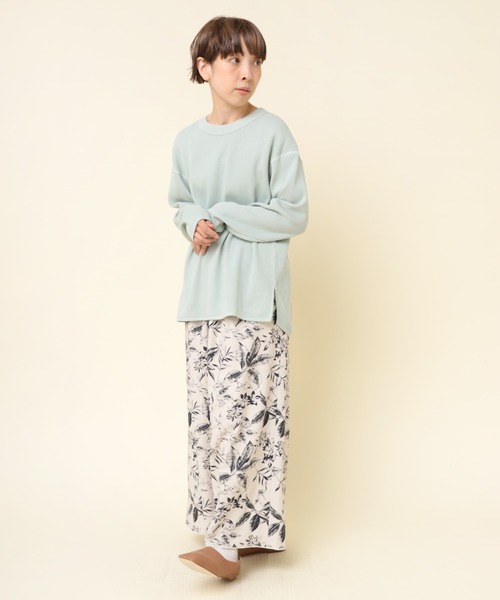 RNA-N（アールエヌエーエヌ）の「M2197 １６／－ワッフルロングプルオーバー（Tシャツ/カットソー・レディース・ブラック/ミント/グレイッシュブルー・MEDIUM）」の13枚目の写真