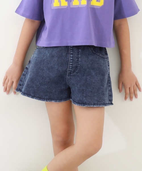 Roca Wear ショートデニムジャケットウォッシュドフリンジ大人気 ショートデニムジャケット | c h é m e