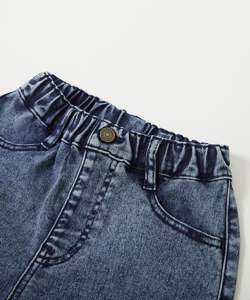 devirock(デビロック)の「楽デニム ケミカルウォッシュ 裾フリンジ ショートパンツ(デニムパンツ・キッズ・その他1/その他2/その他3・100cm/110cm/120cm/130cm/140cm/150cm/160cm)」の12枚目の写真