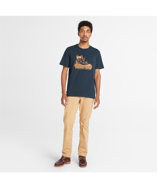 セール】メンズ 半袖 ブーツ ロゴ Tシャツ（Tシャツ/カットソー