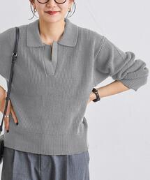 アゼ編みスキッパーニット