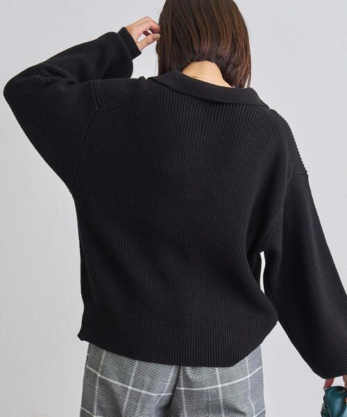 coen（コーエン）の「アゼ編みスキッパーニット（ニット/セーター・レディース・ブラック/グレー/オフホワイト/オリーブ・FREE）」の14枚目の写真