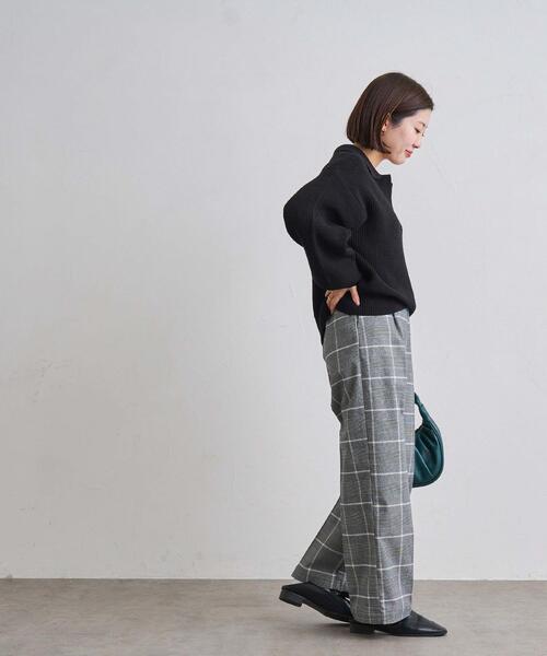 coen（コーエン）の「アゼ編みスキッパーニット（ニット/セーター・レディース・ブラック/グレー/オフホワイト/オリーブ・FREE）」の16枚目の写真