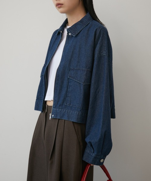 Aunt Marie's(アントマリーズ)の「ルーズクロップドブルゾン(ブルゾン・レディース・ネイビー/ベージュ/グレー/ブラウン/ブラック/その他2/その他1・FREE)」の14枚目の写真