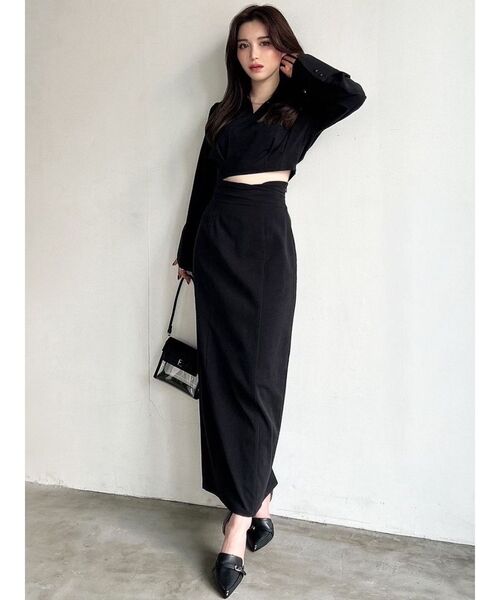 RESEXXY（リゼクシー）の「ワイドスリーブクロップドシャツ【セットアップ着用可能】（シャツ/ブラウス・レディース・ベージュ/アイボリー/ブラック・FREE）」の15枚目の写真