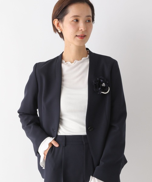 LEPSIM（レプシィム）の「【入卒式／セレモニー】サテンコサージュ　993828（ブローチ/コサージュ・レディース・グレー/ベージュ系その他/ネイビー・ONE SIZE）」の10枚目の写真