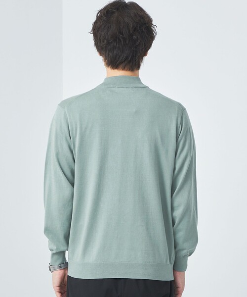 green label relaxing（グリーンレーベルリラクシング）の「スビン ハイツイスト モックネック ニット（ニット/セーター・メンズ・ネイビー/ライム/ライトグレー・L/XL/M/S）」の11枚目の写真