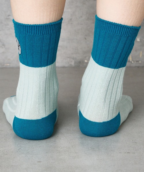 Actually（アクチュアリー）の「【みやぎちか×BIRTHDAY BAR】刺繍バイカラーソックス（ソックス/靴下・レディース・ピンク/グレー/ブルー・フリー）」の13枚目の写真