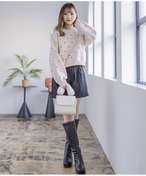clear（クリア）の「×ハート刺繍長袖ニットトップス≪2024SS新作