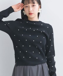 PICCIN PERLA | ハート柄リブニットトップス(ニット/セーター)