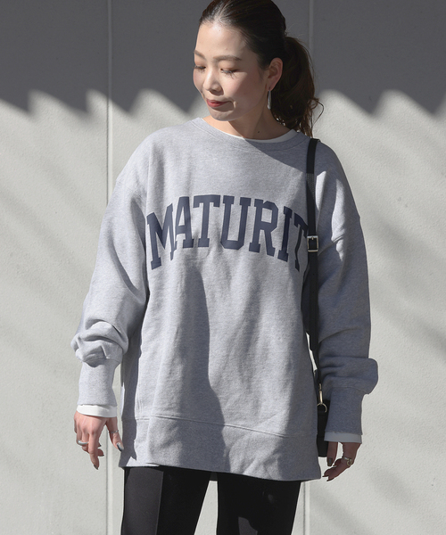 B.C STOCK（ベーセーストック）の「MATURITYロゴスウェット（スウェット・レディース・ベージュ系その他/ピンク/ブラック系その他/チャコールグレー・FREE）」の16枚目の写真