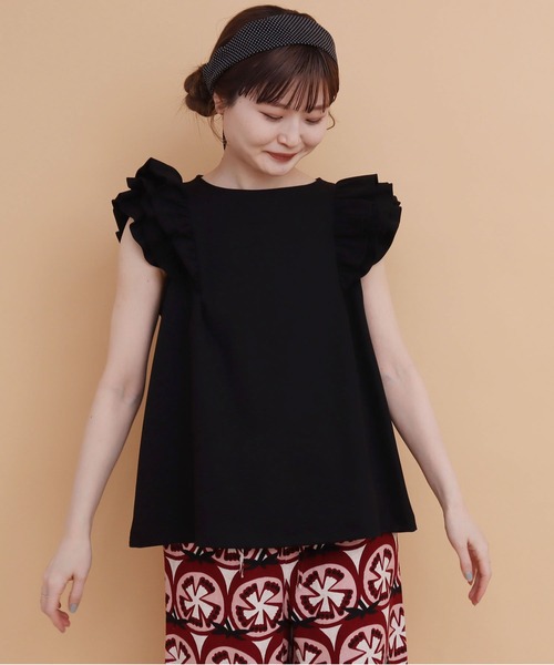 peu pres(プープレ)の「アムンゼン3段フリルPO(Tシャツ/カットソー・レディース・ホワイト/ブラック・FREE)」の7枚目の写真