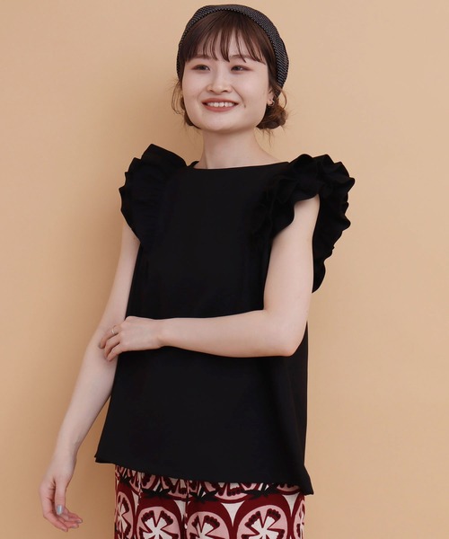 peu pres(プープレ)の「アムンゼン3段フリルPO(Tシャツ/カットソー・レディース・ホワイト/ブラック・FREE)」の8枚目の写真