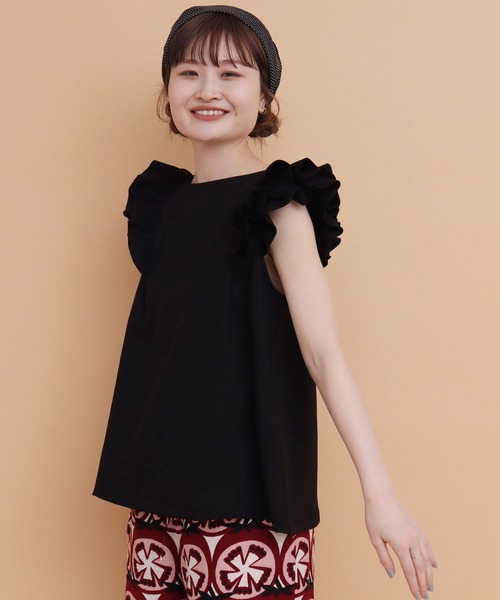peu pres(プープレ)の「アムンゼン3段フリルPO(Tシャツ/カットソー・レディース・ホワイト/ブラック・FREE)」の9枚目の写真
