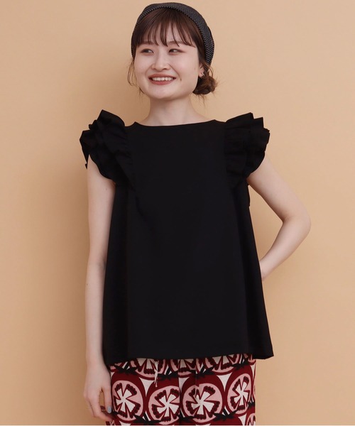 peu pres(プープレ)の「アムンゼン3段フリルPO(Tシャツ/カットソー・レディース・ホワイト/ブラック・FREE)」の10枚目の写真