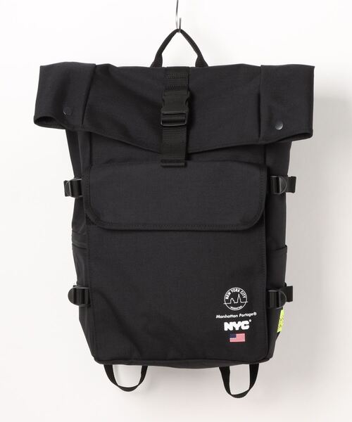 Manhattan Portage(マンハッタンポーテージ)の「Silvercup Backpack Vinyl Lining NEW YORK CITY(バックパック/リュック・メンズ・ブラック・MEDIUM)」の14枚目の写真