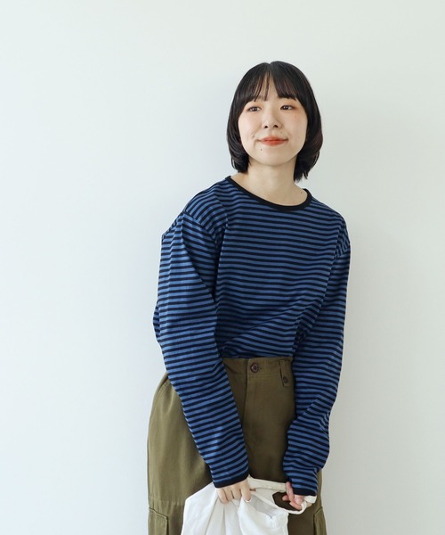 ☆新品☆PAR ICI カットソー ボーダー配色バインダー カットソー（Tシャツ/カットソー）｜PAR
