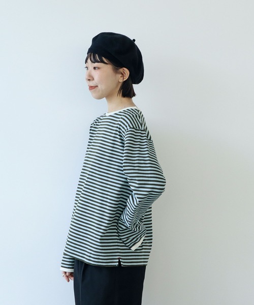 ボーダー配色バインダー カットソー（Tシャツ/カットソー）｜PAR
