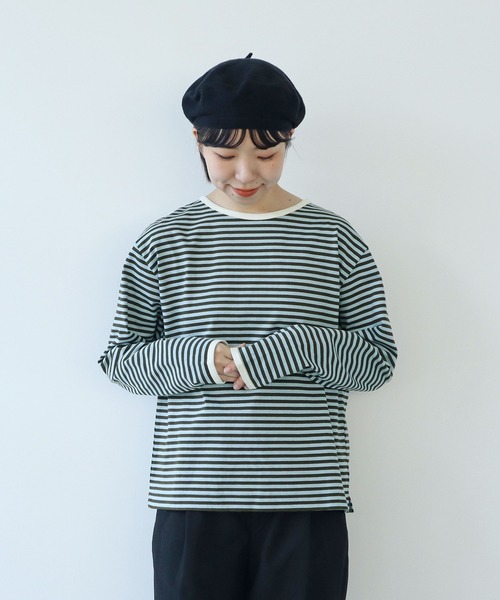 ボーダー配色バインダー カットソー（Tシャツ/カットソー）｜PAR