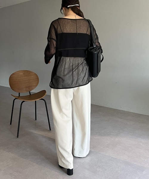 AGAWD（アガウド）の「〈AGAWD/アガウド〉メッシュプルオーバー（Tシャツ/カットソー・レディース・ブラック/ホワイト/ベージュ・FREE）」の18枚目の写真