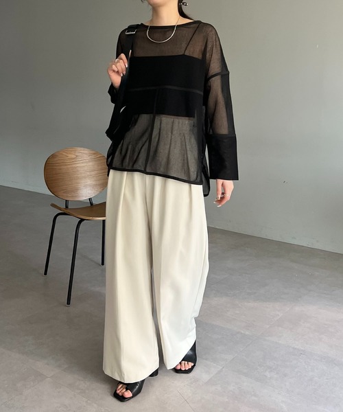 AGAWD（アガウド）の「〈AGAWD/アガウド〉メッシュプルオーバー（Tシャツ/カットソー・レディース・ブラック/ホワイト/ベージュ・FREE）」の17枚目の写真