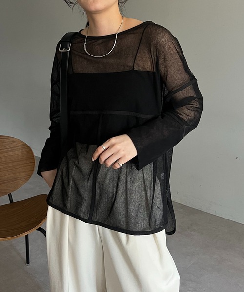 AGAWD（アガウド）の「〈AGAWD/アガウド〉メッシュプルオーバー（Tシャツ/カットソー・レディース・ブラック/ホワイト/ベージュ・FREE）」の12枚目の写真