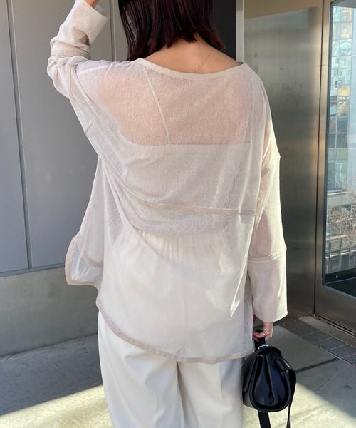 AGAWD（アガウド）の「〈AGAWD/アガウド〉メッシュプルオーバー（Tシャツ/カットソー・レディース・ブラック/ホワイト/ベージュ・FREE）」の6枚目の写真