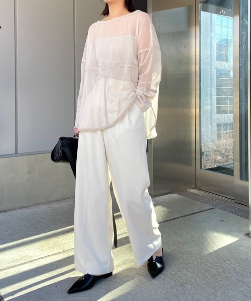 AGAWD（アガウド）の「〈AGAWD/アガウド〉メッシュプルオーバー（Tシャツ/カットソー・レディース・ブラック/ホワイト/ベージュ・FREE）」の5枚目の写真