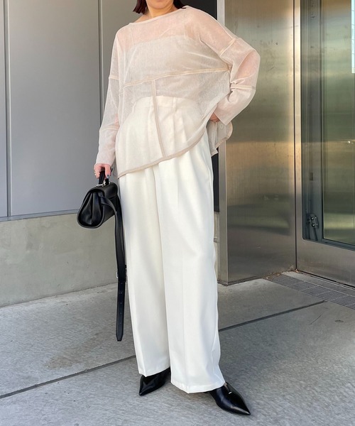 AGAWD（アガウド）の「〈AGAWD/アガウド〉メッシュプルオーバー（Tシャツ/カットソー・レディース・ブラック/ホワイト/ベージュ・FREE）」の7枚目の写真