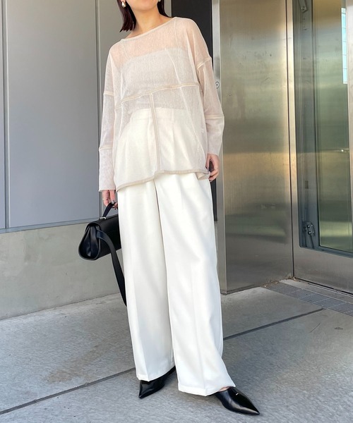 AGAWD（アガウド）の「〈AGAWD/アガウド〉メッシュプルオーバー（Tシャツ/カットソー・レディース・ブラック/ホワイト/ベージュ・FREE）」の10枚目の写真