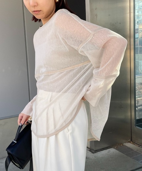 AGAWD（アガウド）の「〈AGAWD/アガウド〉メッシュプルオーバー（Tシャツ/カットソー・レディース・ブラック/ホワイト/ベージュ・FREE）」の9枚目の写真