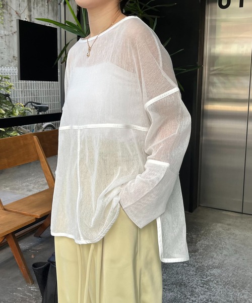 AGAWD（アガウド）の「〈AGAWD/アガウド〉メッシュプルオーバー（Tシャツ/カットソー・レディース・ブラック/ホワイト/ベージュ・FREE）」の21枚目の写真