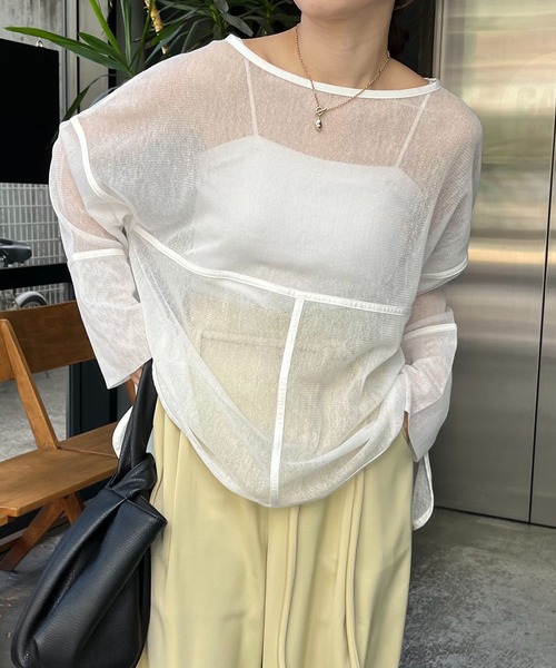 AGAWD（アガウド）の「〈AGAWD/アガウド〉メッシュプルオーバー（Tシャツ/カットソー・レディース・ブラック/ホワイト/ベージュ・FREE）」の19枚目の写真