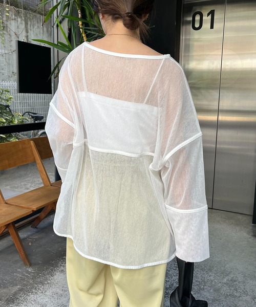 AGAWD（アガウド）の「〈AGAWD/アガウド〉メッシュプルオーバー（Tシャツ/カットソー・レディース・ブラック/ホワイト/ベージュ・FREE）」の22枚目の写真