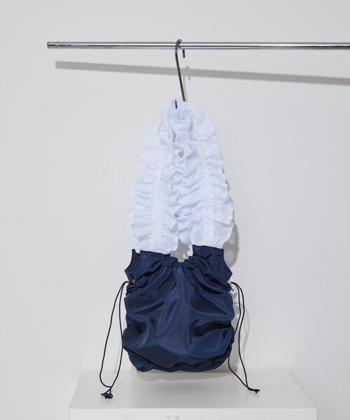 Firsthand（ファーストハンド）の「Firsthand/ファーストハンド メッシュフリルハンドルトート / フリルギャザートートバッグ（トートバッグ・レディース・ブラック/ネイビー/ホワイト・FREE）」の19枚目の写真