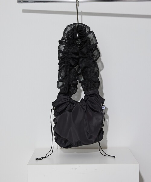 Firsthand（ファーストハンド）の「Firsthand/ファーストハンド メッシュフリルハンドルトート / フリルギャザートートバッグ（トートバッグ・レディース・ブラック/ネイビー/ホワイト・FREE）」の21枚目の写真