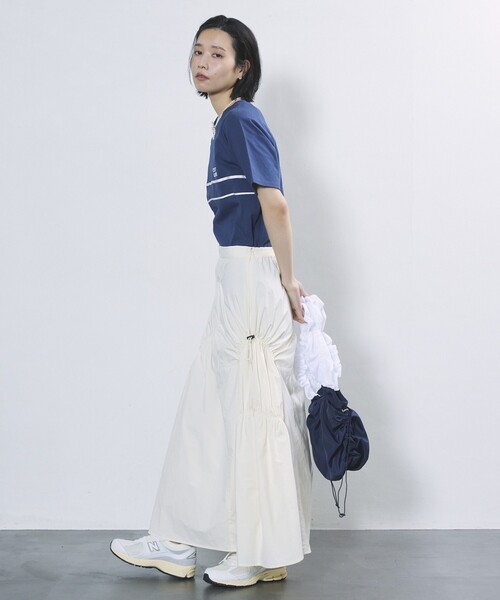 Firsthand（ファーストハンド）の「Firsthand/ファーストハンド メッシュフリルハンドルトート / フリルギャザートートバッグ（トートバッグ・レディース・ブラック/ネイビー/ホワイト・FREE）」の5枚目の写真