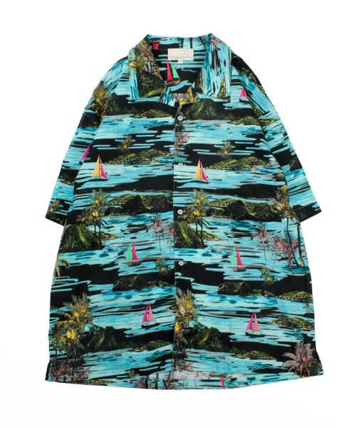 Universal Style Wear(ユニバーサルスタイルウェア)の「Universal Style Wear リゾート シャツ(シャツ/ブラウス・メンズ・ブルー系/グリーン×ピンク/イエロー× ブルー/グリーン系・X-LARGE/LARGE/MEDIUM)」の12枚目の写真