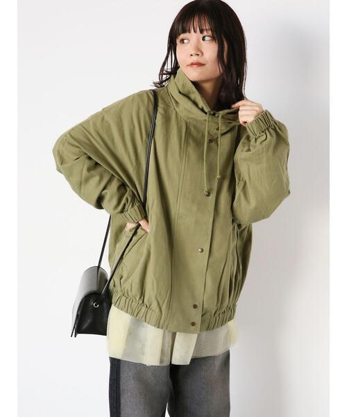 ehka sopo（エヘカソポ）の「オーバーシルエットブルゾン（ブルゾン・レディース・カーキ/オフホワイト/ネイビー・F）」の6枚目の写真