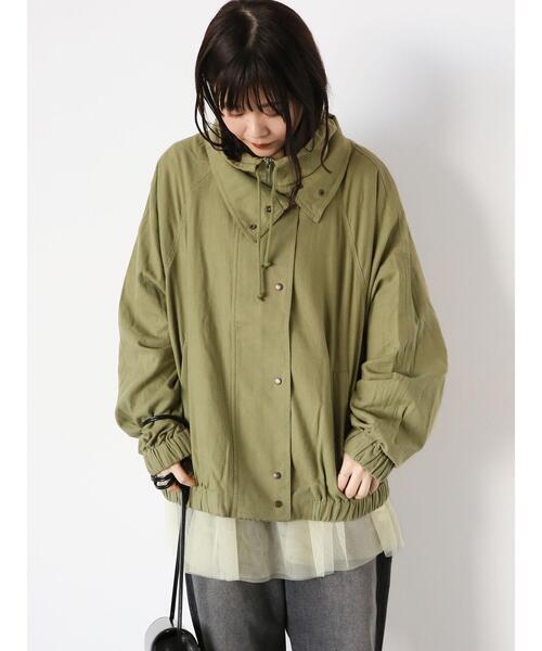 ehka sopo（エヘカソポ）の「オーバーシルエットブルゾン（ブルゾン・レディース・カーキ/オフホワイト/ネイビー・F）」の7枚目の写真