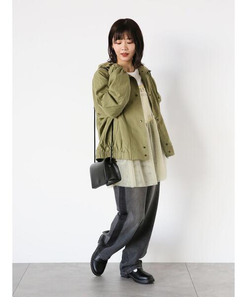 ehka sopo（エヘカソポ）の「オーバーシルエットブルゾン（ブルゾン・レディース・カーキ/オフホワイト/ネイビー・F）」の10枚目の写真