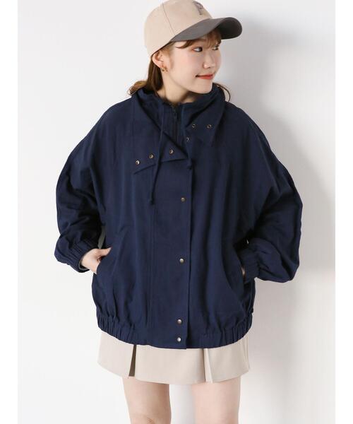 ehka sopo（エヘカソポ）の「オーバーシルエットブルゾン（ブルゾン・レディース・カーキ/オフホワイト/ネイビー・F）」の12枚目の写真