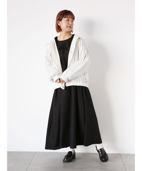 ehka sopo（エヘカソポ）の「オーバーシルエットブルゾン（ブルゾン・レディース・カーキ/オフホワイト/ネイビー・F）」の20枚目の写真