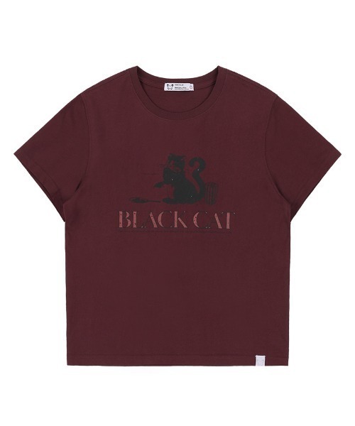 FANCY CLUB（ファンシークラブ）の「A'GEM/9 × .kom 『 FANCY CLUB/ファンシークラブ』 STRAY CAT TEE/猫 Tシャツ（Tシャツ/カットソー・レディース・ホワイト/ボルドー・M）」の13枚目の写真