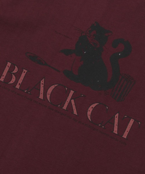 FANCY CLUB（ファンシークラブ）の「A'GEM/9 × .kom 『 FANCY CLUB/ファンシークラブ』 STRAY CAT TEE/猫 Tシャツ（Tシャツ/カットソー・レディース・ホワイト/ボルドー・M）」の5枚目の写真